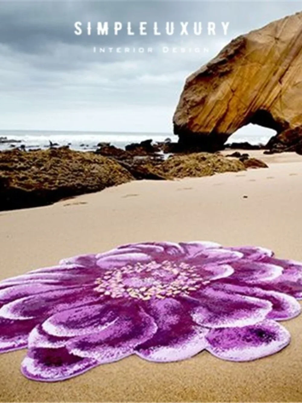 Discontinued Brand New ABYSS & HABIDECOR Fiore Bath Rug Dia 49